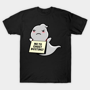 Funny Cute Kawaii Retro Protesting Boo Ghost T-Shirt